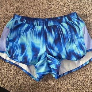 Blue athletic shorts